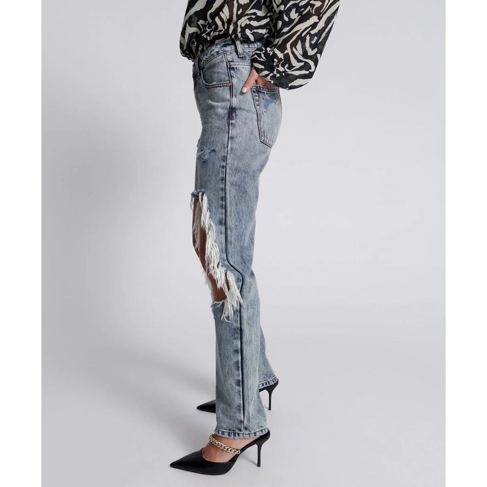 One Teaspoon NWT Awesome Baggies High Waist Denim Jean Blue Blossom Sz31 RET$170 - Picture 4 of 8